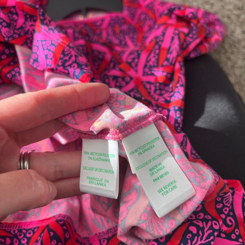 NWOT Lilly Pulitzer Pajama Button-Up Top Pink Starfish Size M Medium Lounge - Picture 6 of 8